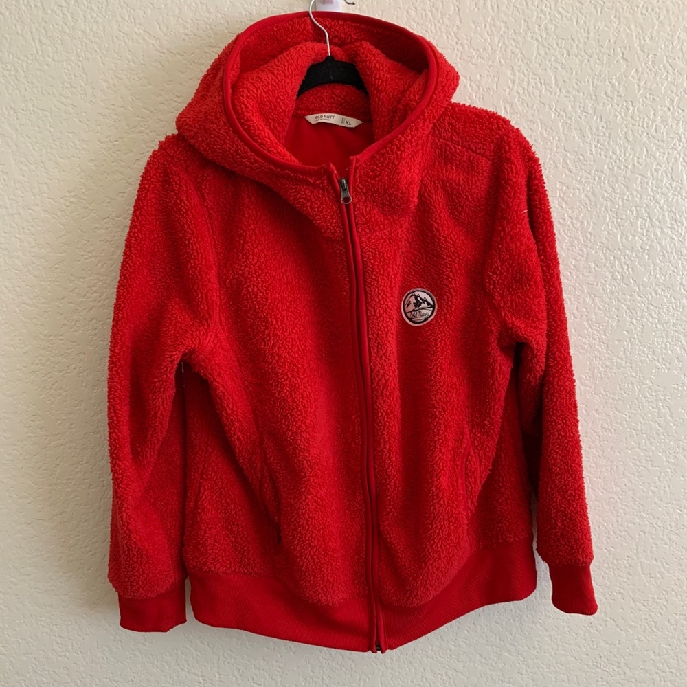OLD NAVY thick fleece zip hoodie EUC